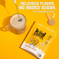 Kiid Coffee Organic Non-GMO label highlighting clean, transparent ingredients