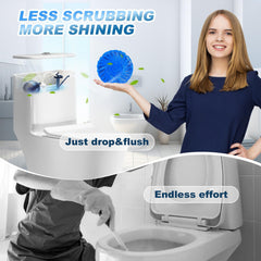 KIISIISO blue toilet tablet drop-in in tank for easy use.