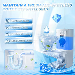 KIISIISO slow-release toilet tablet dissolving in tank to keep toilet fresh.