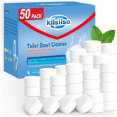 KIISIISO toilet tablet dissolving in tank provides ongoing stain fighting action