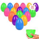 Kijamilee 36-piece Easter eggs in bright colors ideal for egg hunts and party favors.