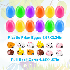 Kijamilee pull-back car toys inside eggs inspire active play