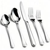 Kikcoin 40-pack silverware set for eight with knives, forks and spoons.