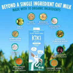 Kiki Milk calcium-magnesium-boost bottle highlights essential minerals in a plant-based drink