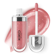 Kiko Milano 3D Hydra Lip Gloss Pearly Rose bottle with high shine finish