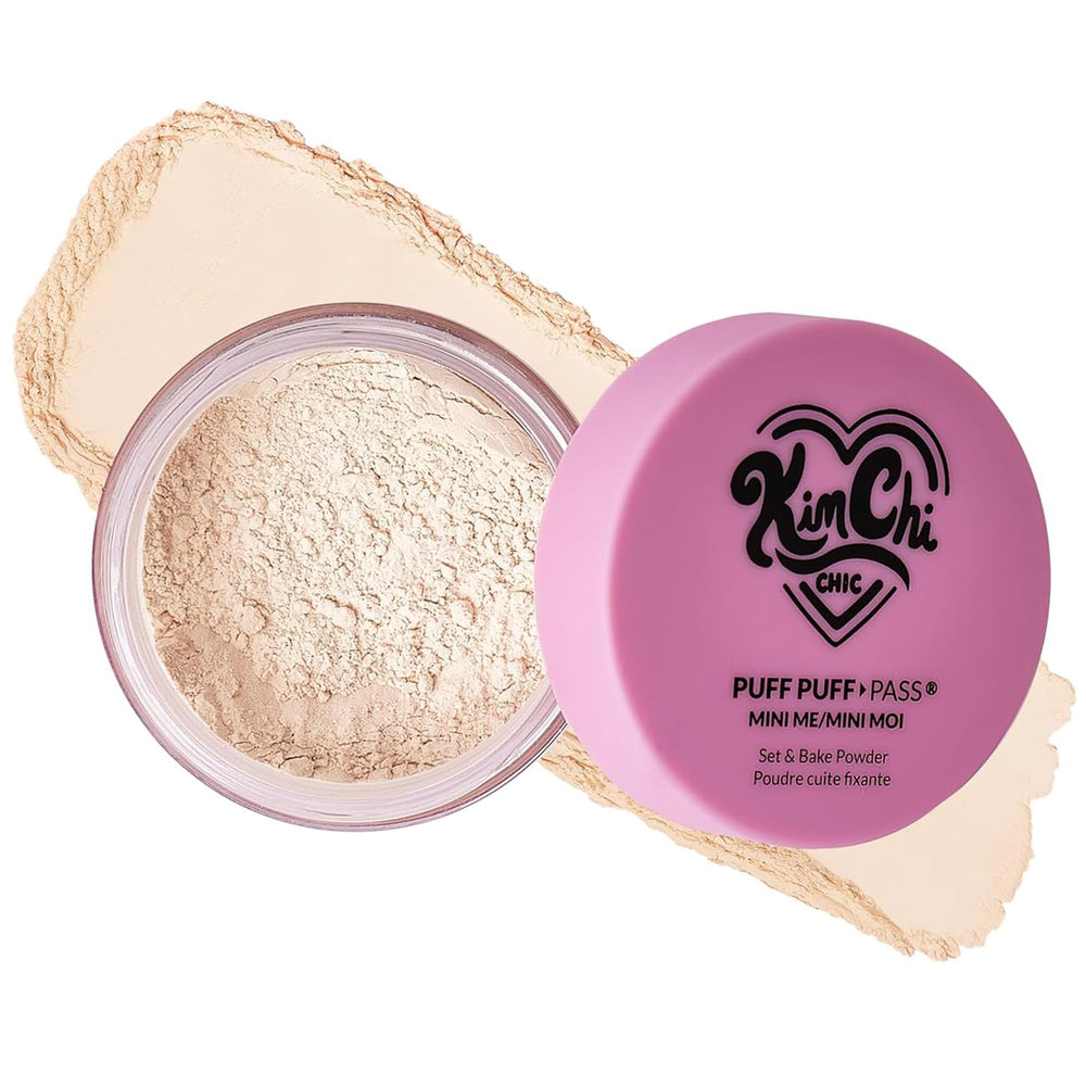 Kimchi Chic Mini Me Puff Puff Pass Set with banana powder for a flawless matte look