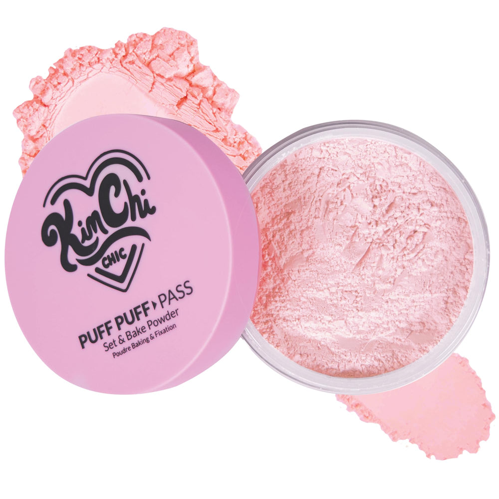Kimchi Chic Puff Puff Pass powder in tin ready to matte shine