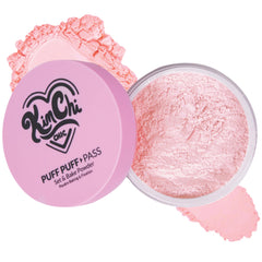 Kimchi Chic Puff Puff Pass powder in tin ready to matte shine