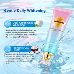 Kimralur triple whitening formula visible on enamel surface