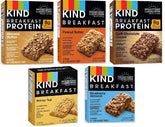 Kind Breakfast Bars variety-pack box front for on-the-go mornings.
