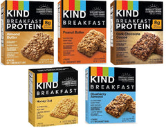 Kind Breakfast Bars variety-pack box front for on-the-go mornings.