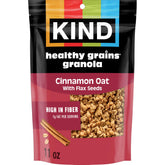 KIND Healthy Grains Cinnamon Oat Clusters package view, gluten-free snack option