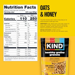 KIND granola clusters close-up showing honey sweetness and crunchy texture for a satisfying snack