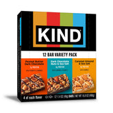 KIND Nut Bars Variety Pack front view for gluten-free, on-the-go snacking.