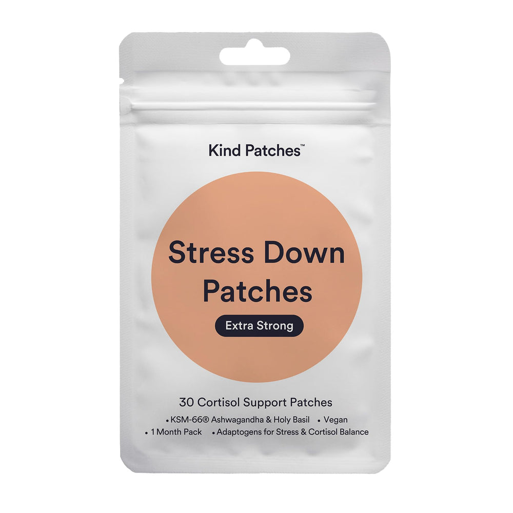 Kind Patches Stress Down patch on arm showing easy daily wear