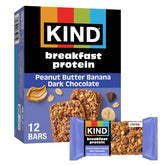 KIND PB Banana Dark Choc Bar packaging, convenient breakfast option.