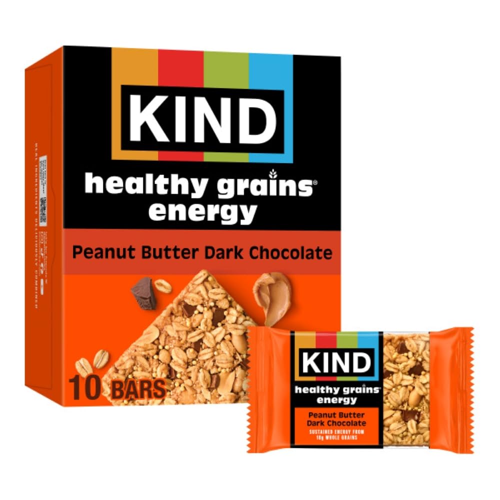 KIND Peanut Butter Dark Chocolate energy bar pack for on-the-go sustenance