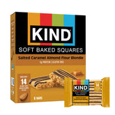 KIND Soft Baked Squares Salted Caramel Blondie box, gluten free snack for anytime