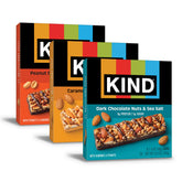 KIND Variety Pack front view with all flavors for convenient gluten-free snacking.