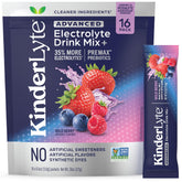 KinderLyte Wild Berry packet closeup demonstrating fast hydration potential