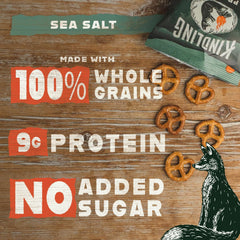 Kindling Protein Pretzels Sea Salt serving bag ideal for lunches