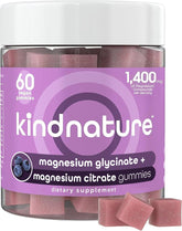 Kindnature magnesium gummies bottle front suggesting a nightly calm routine