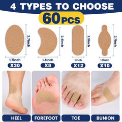Kindshine moleskin strips protect the toe area from friction during daily wear