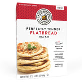King Arthur flatbread kit box with all ingredients for quick, delicious baking.