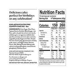 King Arthur gluten-free cake mix confetti batter in a bowl ready to bake