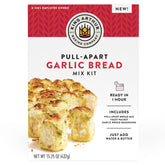 King Arthur Pull-Apart Garlic Bread Mix Kit box ready for quick baking