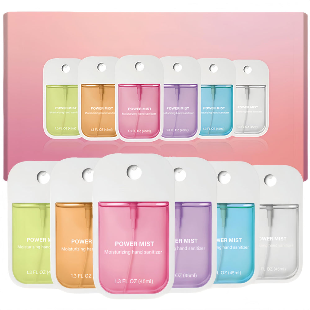 King of Biotin six-pack hand sanitizer spray display for daily refreshment