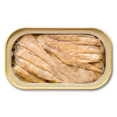 King Oscar mackerel olive oil packaging; premium quality in a no-mess lid.