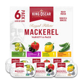 King Oscar skinless boneless mackerel in olive oil can for quick protein meals