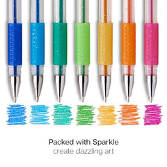 KingArt Glitter Rollerball Gel Pens smooth ink flow for clean lines