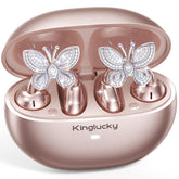 Kinglucky ClipFree open-ear headphones with butterfly earrings provide comfortable all-day wear for calls