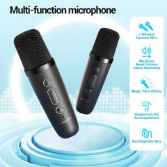 Kinglucky mini karaoke machine LED disco lights create a lively party vibe