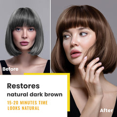 KingMing hair dye shampoo application demonstrates easy at-home color.