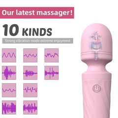 KINGWAND mini massager on legs to ease muscle tension after workouts.