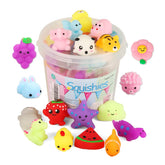Kingyiao 24-piece squishies set in colorful mini shapes for tactile play and focus