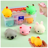 KINGYAO squishy toy set 5pcs shown for playful stress relief and color display