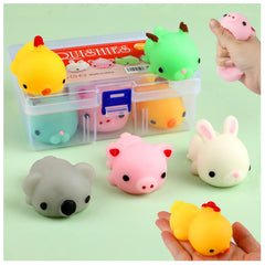KINGYAO squishy toy set 5pcs shown for playful stress relief and color display