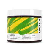 Kion Aminos Cool Lime powder tub shows flavor and serving details