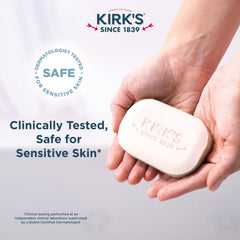 Creamy lather from Kirk's Coco Castile Soap for everyday use.