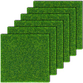 KISEER fairy garden grass front view shows compact 6x6 inch patches for dollhouse scenes