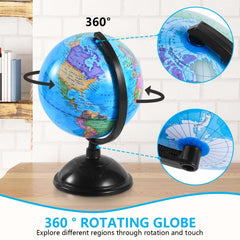 KISEER rotating globe with smooth spin for interactive geography lessons.
