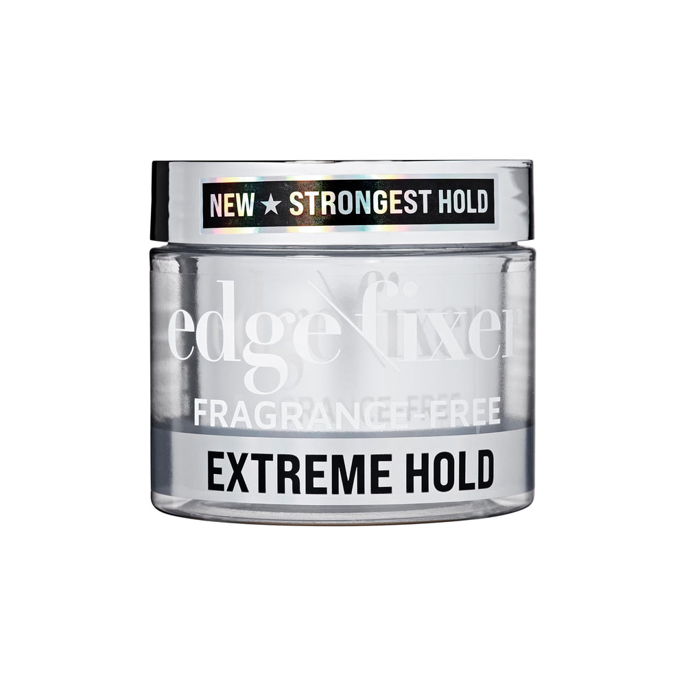 KISS Colors & Care Extreme Hold Edge Fixer bottle delivers strong edges control with fragrance-free formula.
