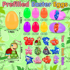 Kiss Monkey Easter eggs filled with sea animal toys for kids.