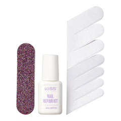 Kiss New York Nail Repair Kit brush-on formula applies evenly with no stickiness