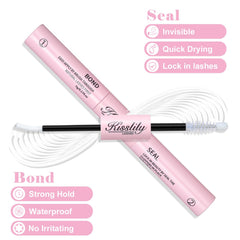 Kisslily Lash Cluster Glue with spiral brush enables precise application.