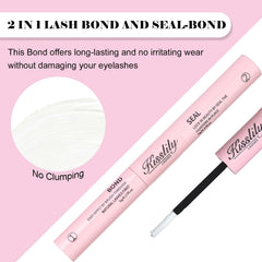 Kisslily Lash Cluster Glue waterproof formula supports long-lasting hold.